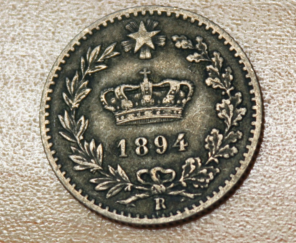1894 R Italy 20 Centesimi