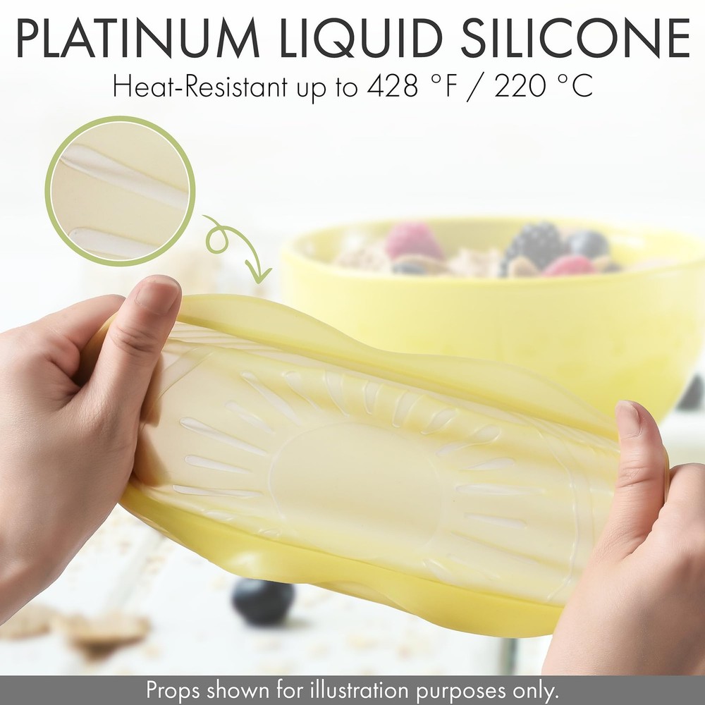 Reusable Silicone Stretchable Lids – 6‐Piece Multicolor Food