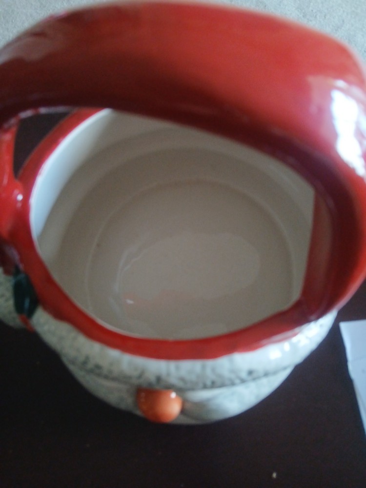 Vintage Ceramic Santa Claus Basket