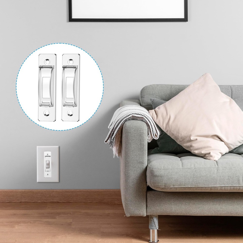 4 Pack Light Switch Guard Cover Wall Guards ChildProof Clear