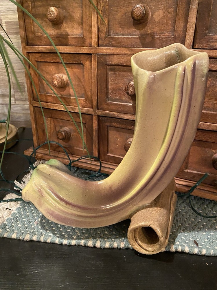 Unique Handmade Art Pottery Abstract Design Planter With Etchings