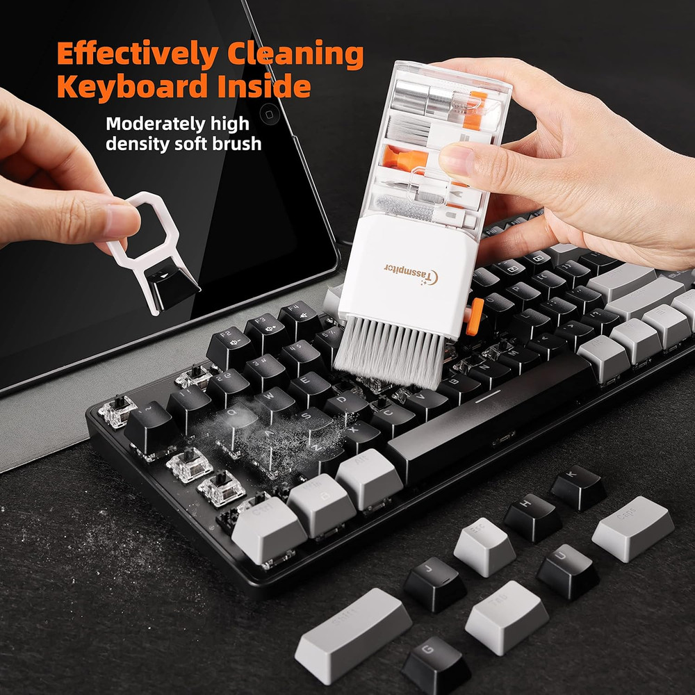 10 in 1 Keyboard and Electronics Cleaning Kit with Brushes Cloths and Tools