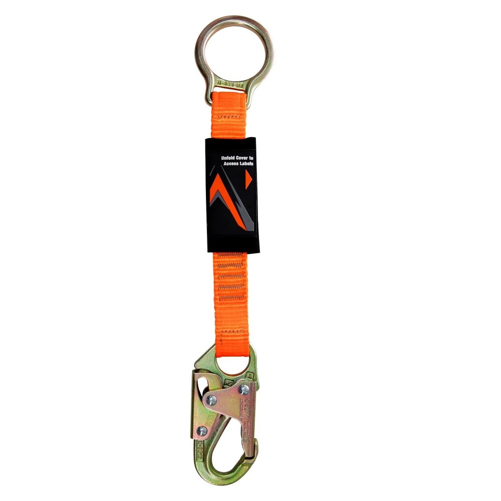 Malta Dynamics 18” D-Ring Extender with Snap Hook for Fall Protection and Roo...