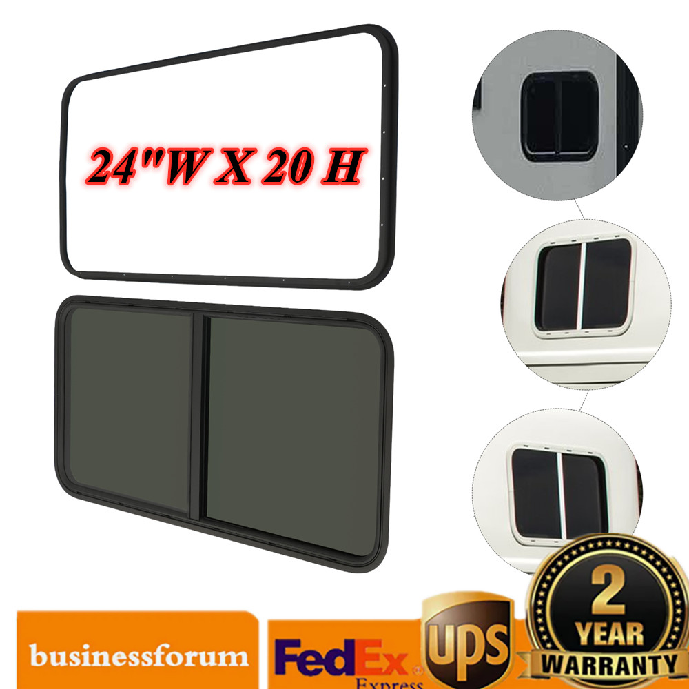 RV Window Horizontal Sliding Windows Multiple Wall Thicknesses Waterproof 24X20"