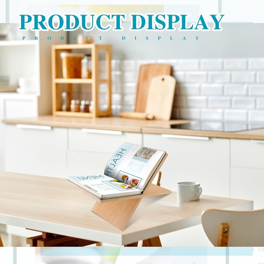 Open Display Stand, Solid Wood Book Holder Large Book Display Holder, Open