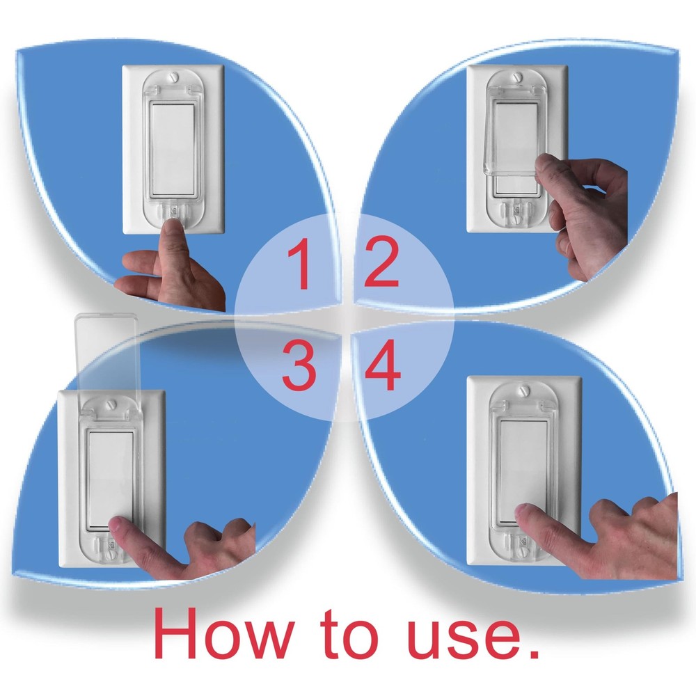 (2 Pack) Light Switch Guard Cover,Light Switch Plate,ChildProof Wall Switch G...