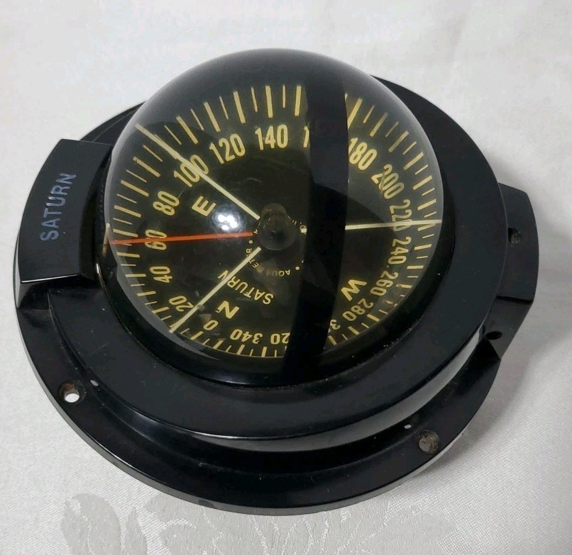 Vintage Saturn  Navigation Compass Decorative Display Nonworking