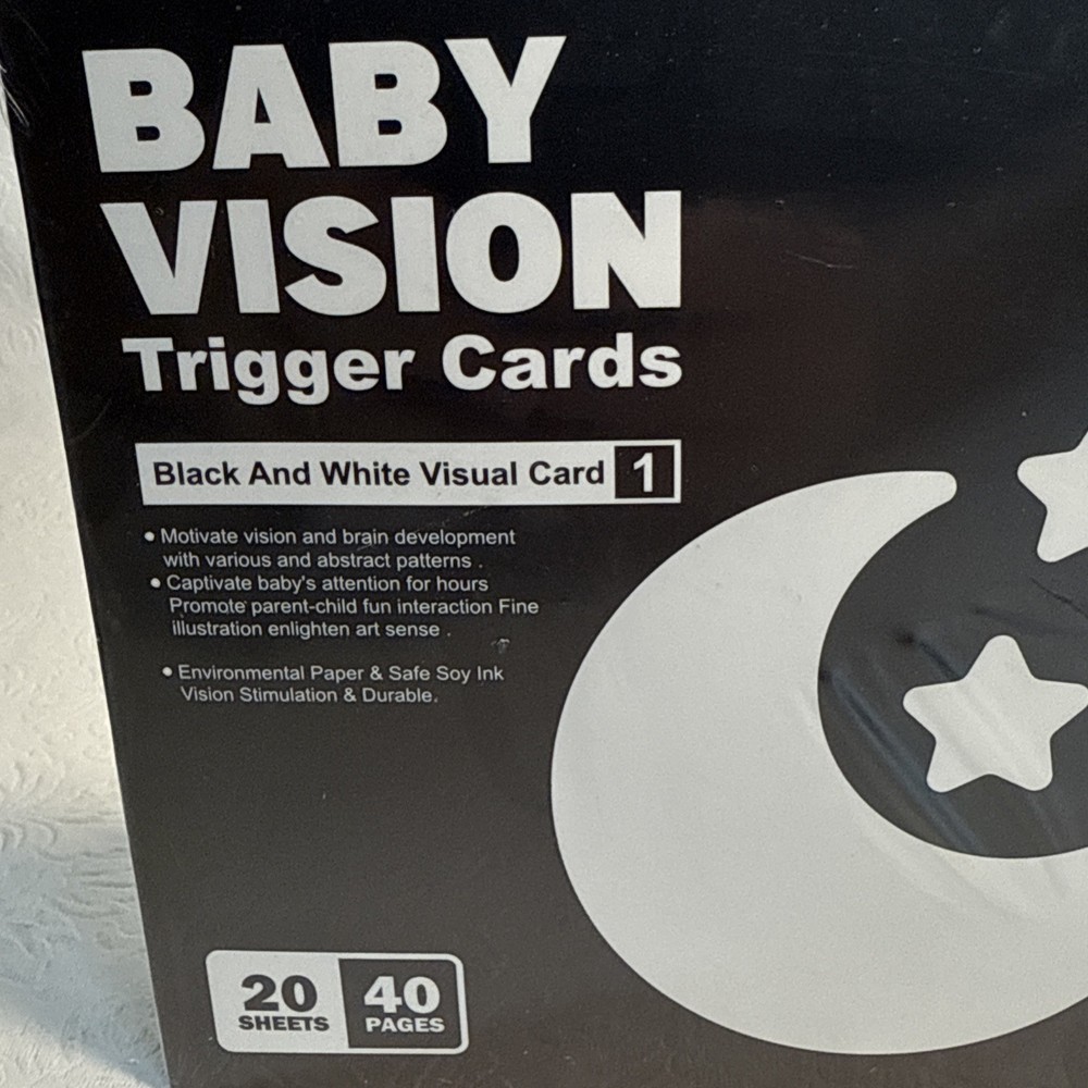 Baby Vision Trigger Cards Black White Visual Card 0-3 Months