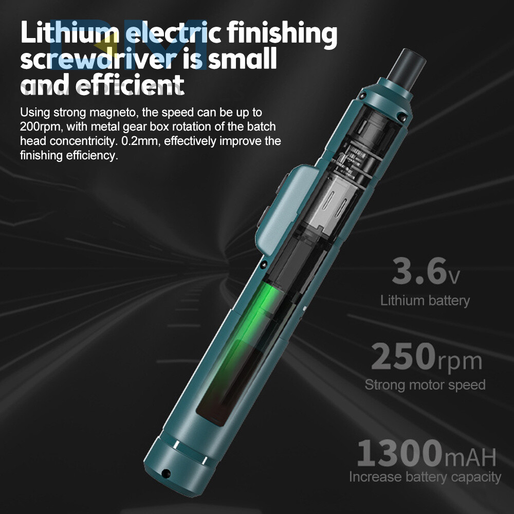 Mini Cordless Electric Screwdriver Kit USB Rechargeable Screwdriver + Bits Set