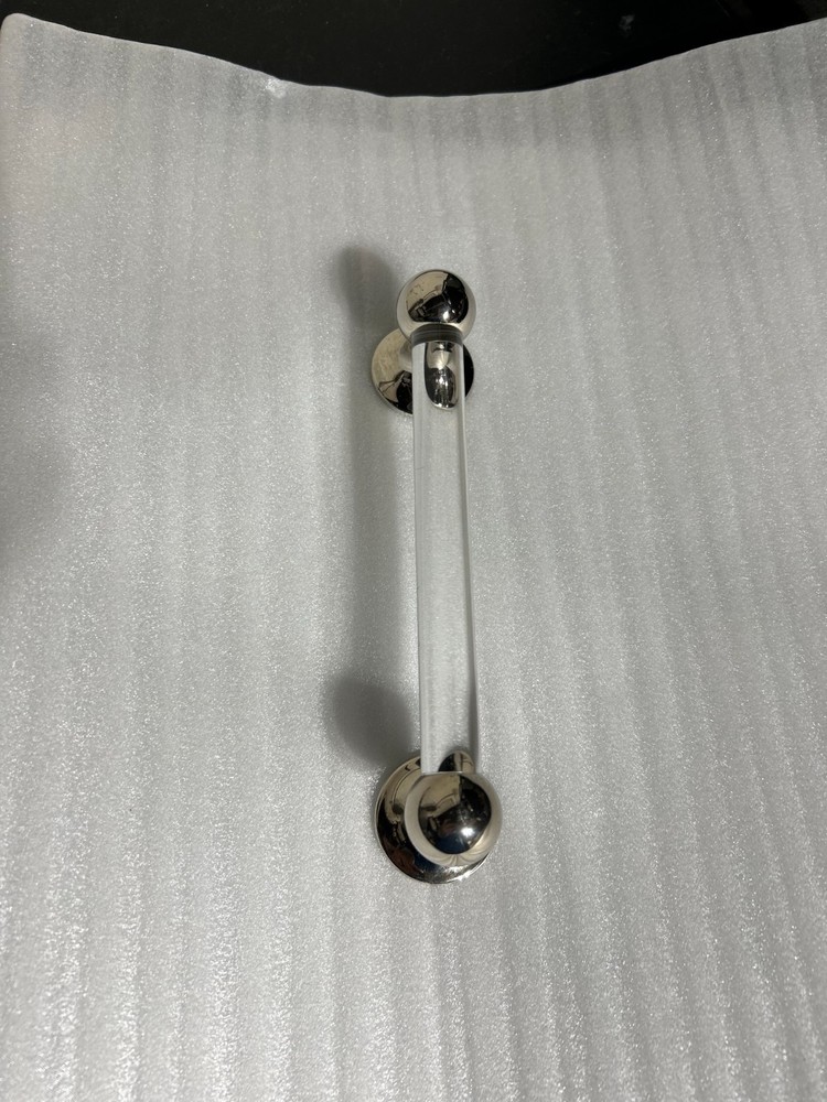 WATERWORKS Highgate 4" NICKEL PULL HANDLE NEW display item MAY HAVE LIGHT SCUFFS