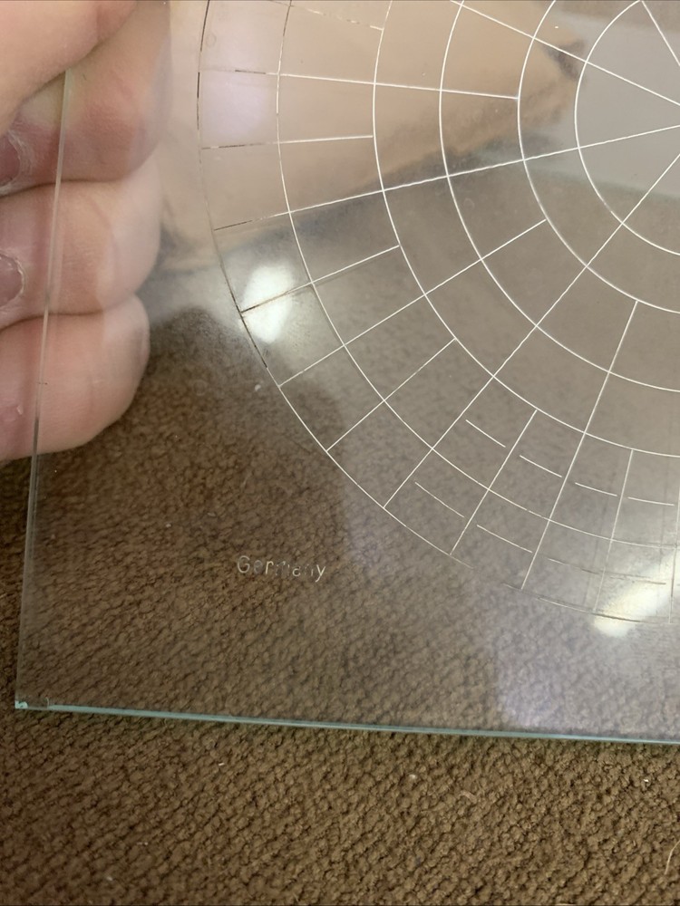 A Daigger & Company Vintage Glass Centering Plates Microscope Lens Paper