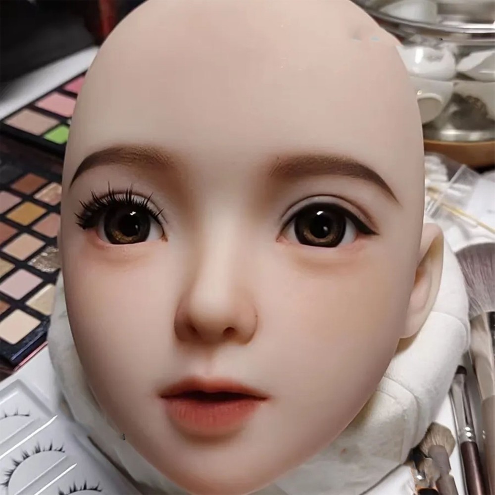 Advanced Makeup Mannequin Head - M16 Interface, Detachable Wig, Single Head