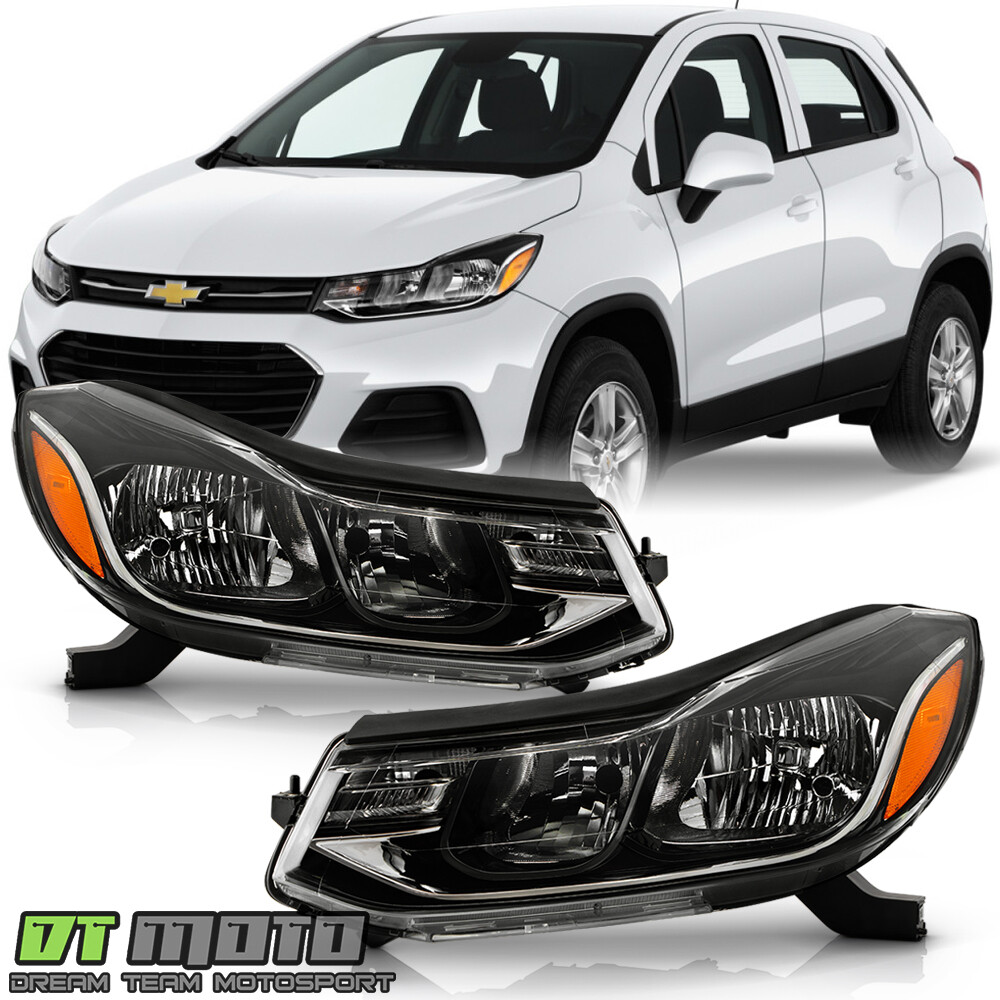 2017-2022 Chevy TRAX Non-Projector Type Headlights Headlamps Pair Set Left+Right