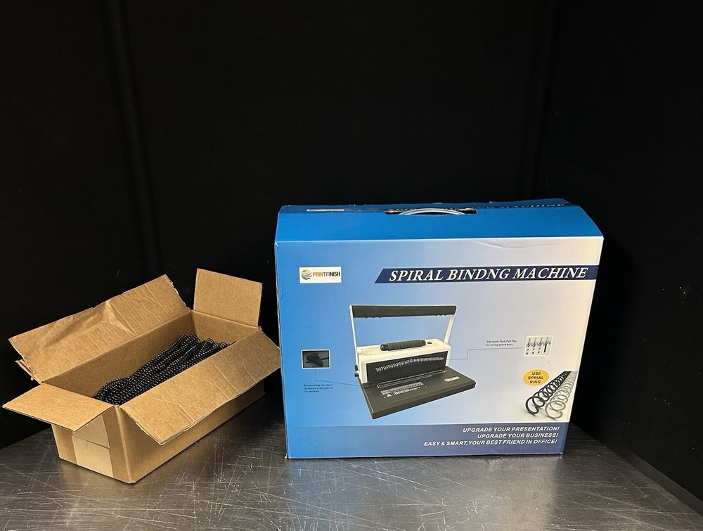 PrintFinish Coilbind S25A Coil Binding Machine With Bindings New NIB