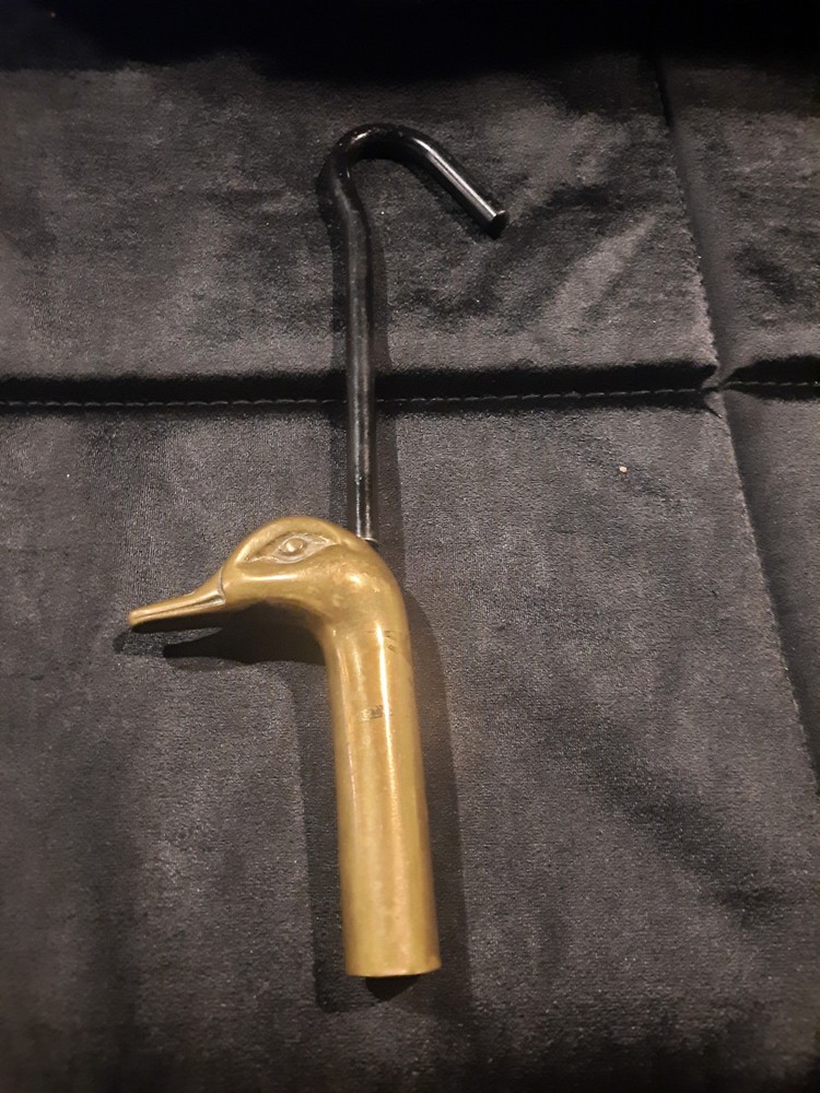 Brass Duck Head Flue Damper Pull Hook 9" Custom decor inc