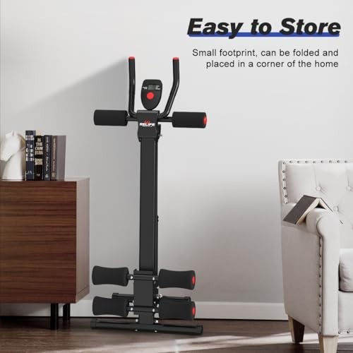 Adjustable Foldable Ab Workout Machine - Strength Training Equipment for Home Gy