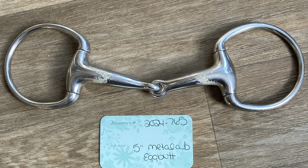 5” Metalab Single Joint Eggbutt Horse Bit