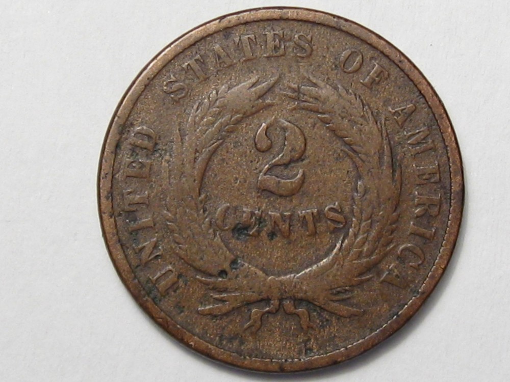 Better-Date 1867 US Two Cent Coin. 2¢. #35