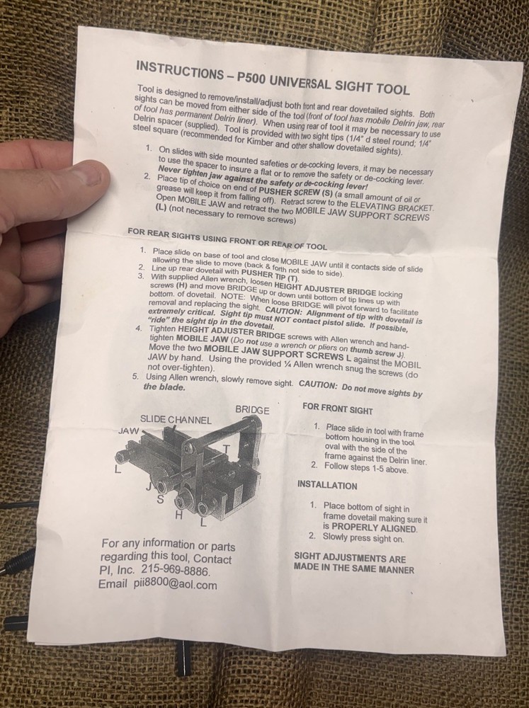 P500 Universal Sight Adjustment Tool / 1G