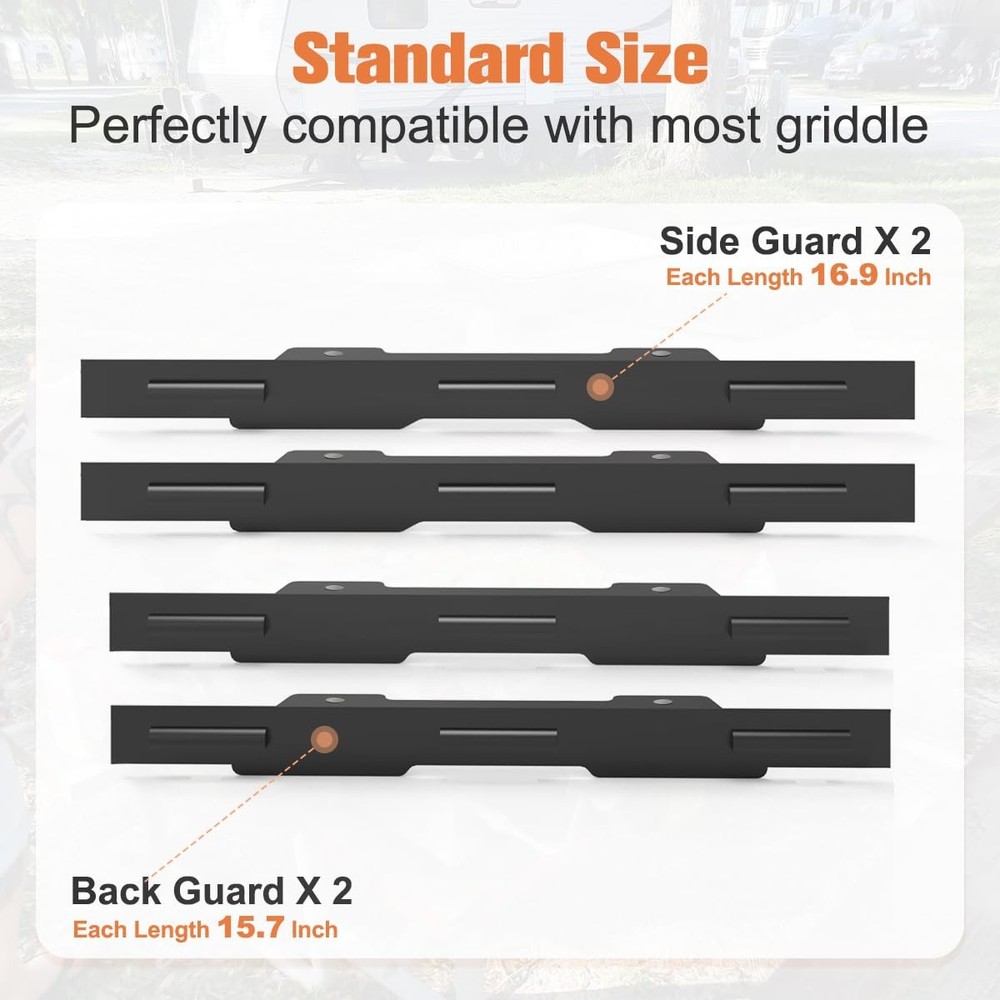 Koutemie Wind Guard for Blackstone 36" Griddle, Black