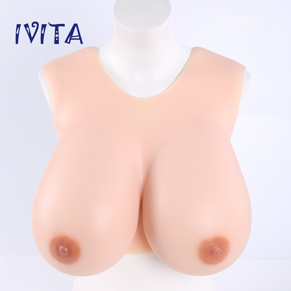 F-K Cup Silicone Breast Forms Realistic Big Boobs Bodysuit Enhancer Drag-Queen