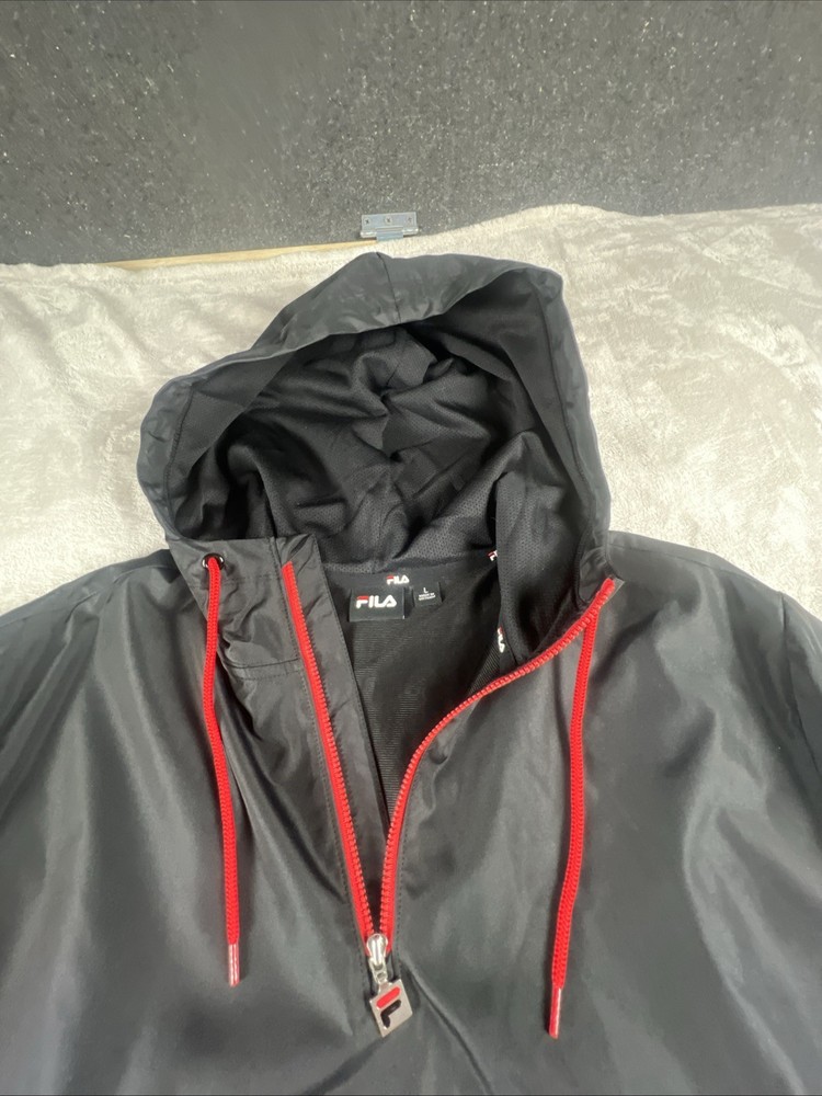 FILA Men's Pullover Windbreaker Jacket 1/4 Zip Size Large - NWT