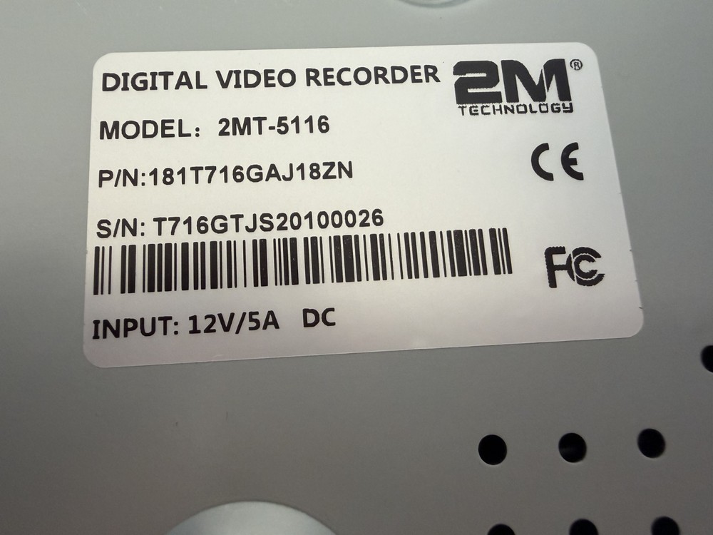 16CH DVR 2M Technology 2TB Security Camera 1080P Scan QR Code Online Used 2Pcs