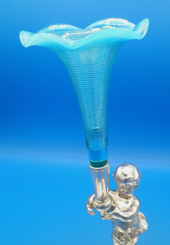 Victorian Meriden card receiver with epergne