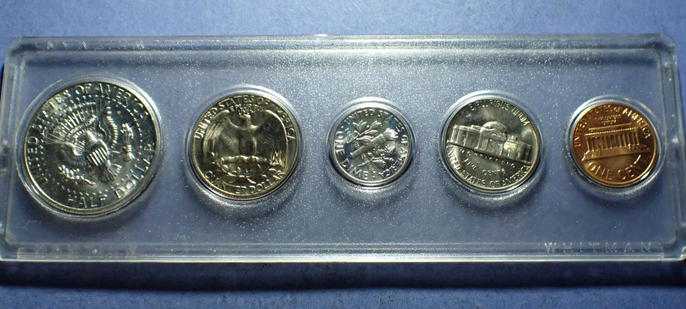 1968 Silver (Half) Mint Set Five BU coins Custom Holder