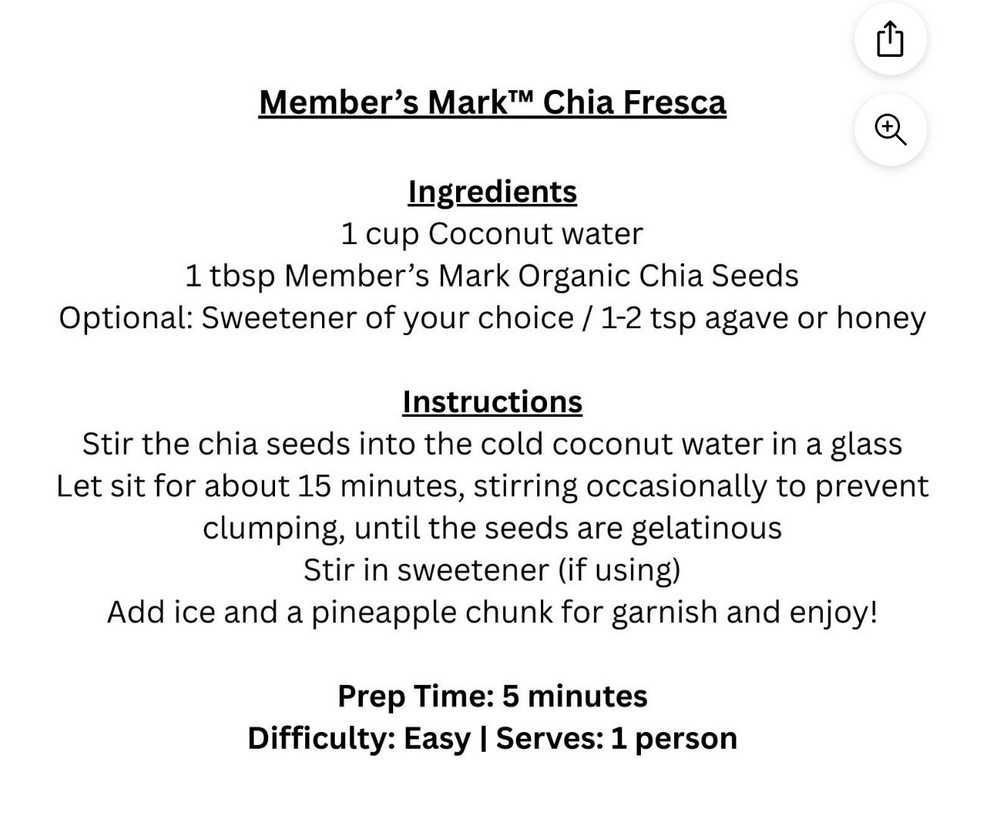 Members Mark Organic Chia Seeds, 48 oz.