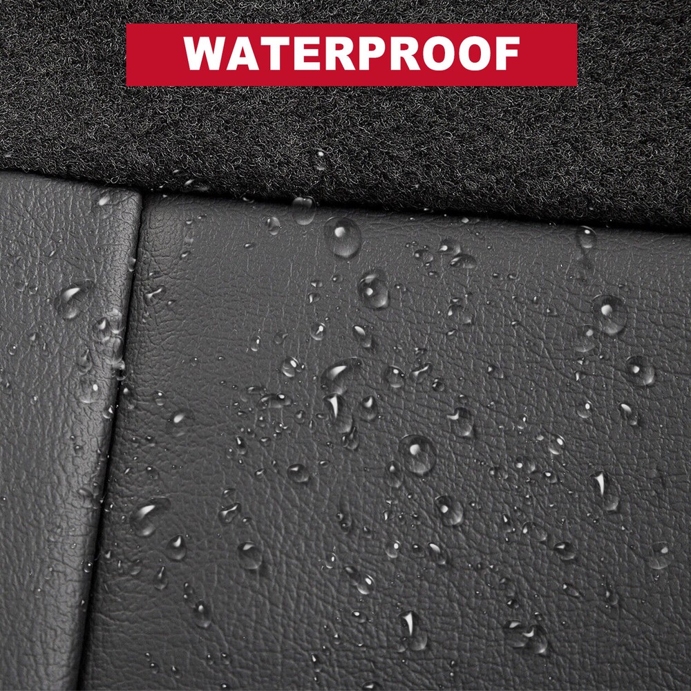 Black Front & Rear Seat Covers For 2013-2018 Ram 1500 2500 3500 Crew Cab 14PCS