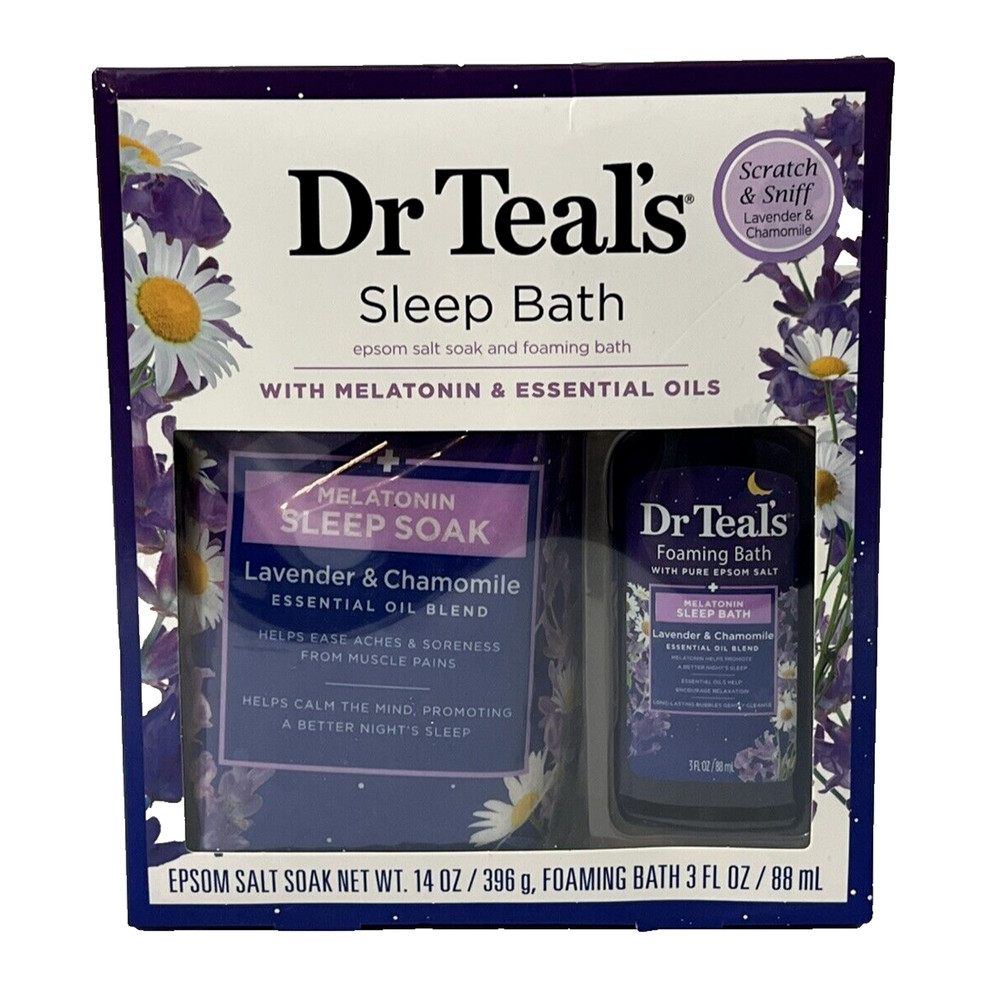 Dr Teal's Sleep Bath Epsom Salt Soak and Foaming Bath Lavender & Chamomile New