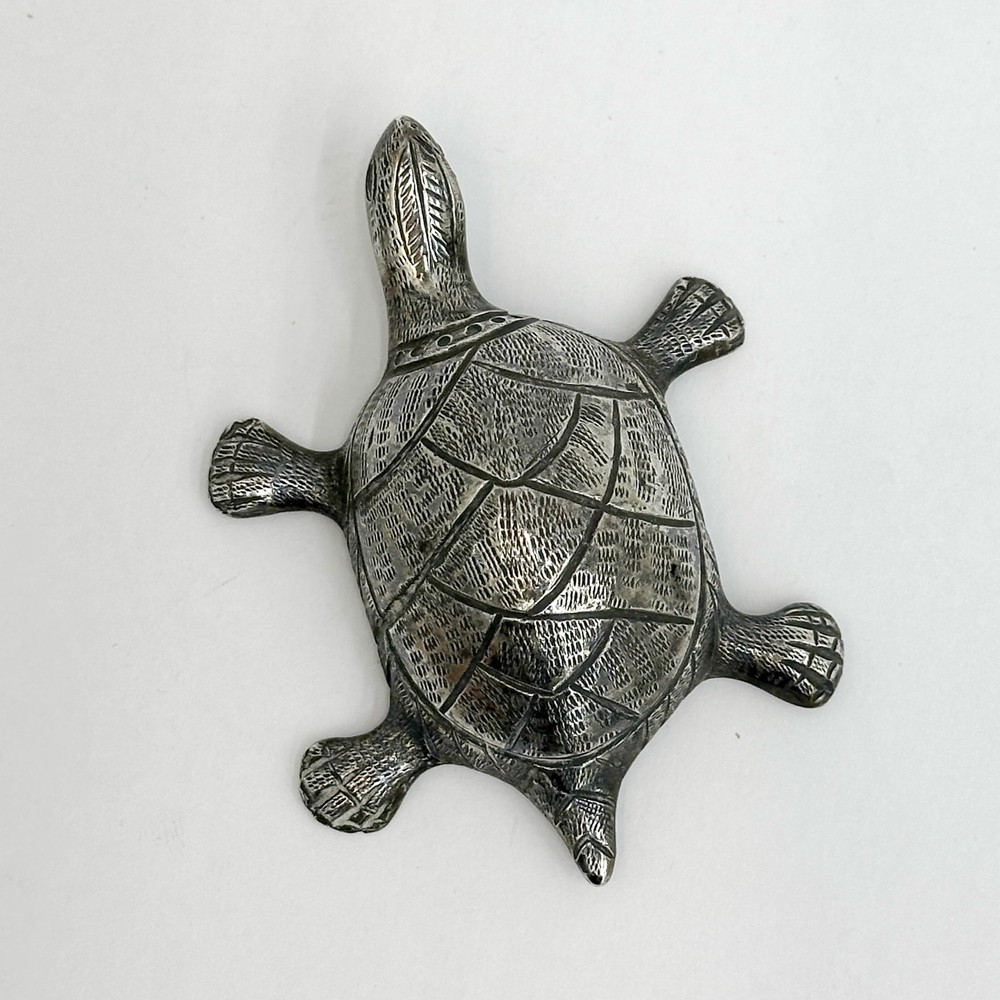 Solid Silver Turtle Figurine