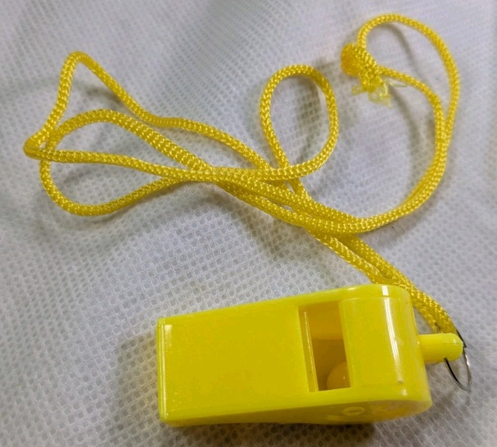 Yellow Plastic Whistle Ok