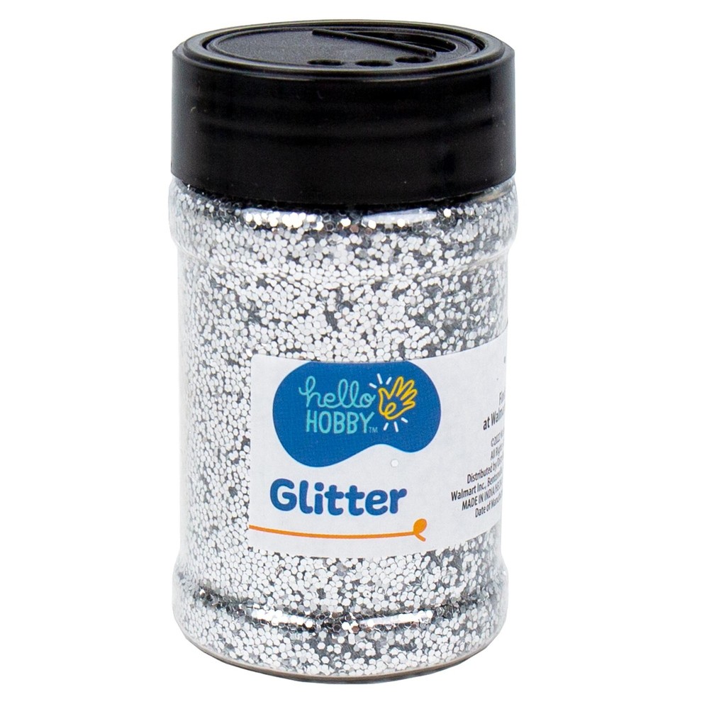 Hello Hobby Silver Glitter Shaker, 6 Pack