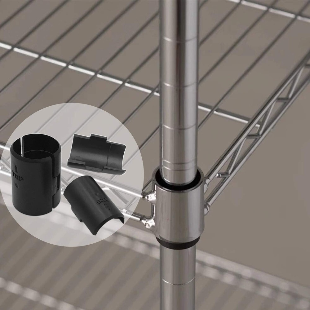 40-Pack Wire Shelf Lock Clips for 1" Posts - Secure Your Shelving System