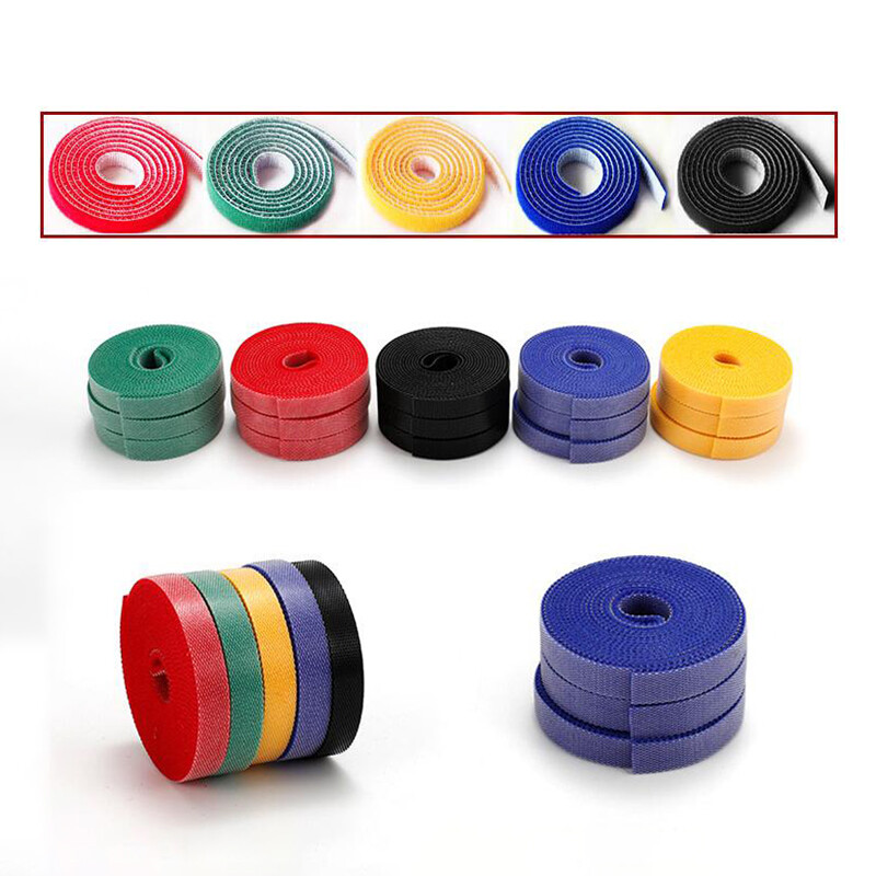 Hook And Loop Cable Ties Reusable Double Sided Straps Width 20mm Various Colours