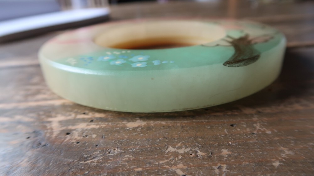 Painted Jade Wall Hanging 5.5"