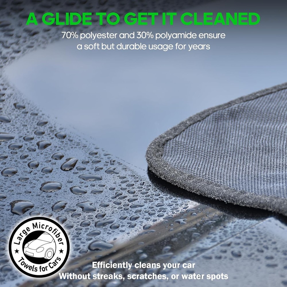 Microfiber car drying towels XXL super absorbent 2 pack
