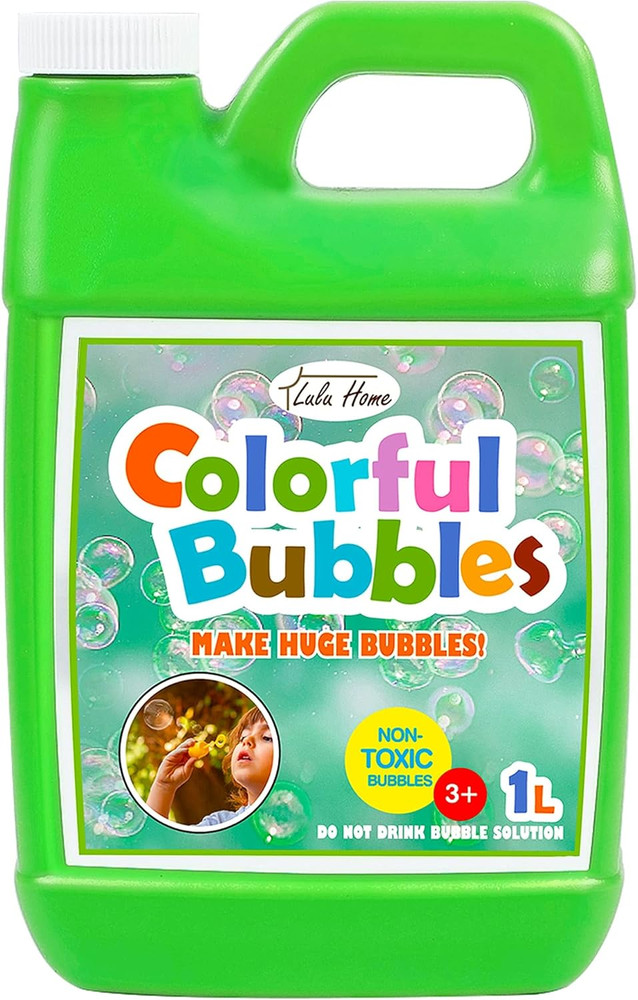 Lulu Home Bubble Concentrated Solution, 1 L/ 33.8 OZ Bubble Refill Solution for