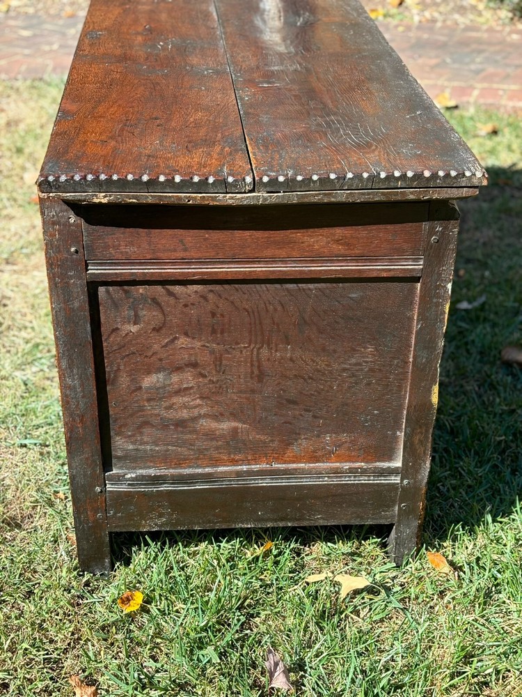 17th Century Charles I Oak Coffer--Shipping Available