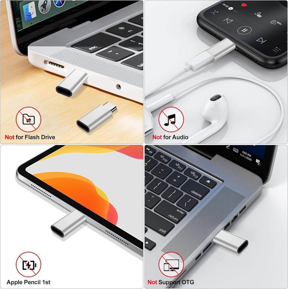 𝟒𝐏𝐚𝐜𝐤 𝐔𝐩𝐠𝐫𝐚𝐝𝐞𝐝 to USB C Adapter for iPhone 17/16/15 Serie