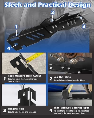 Heavy Duty Wheel Alignment Tool Kit, Toe Alignment Tool with Thickened Black
