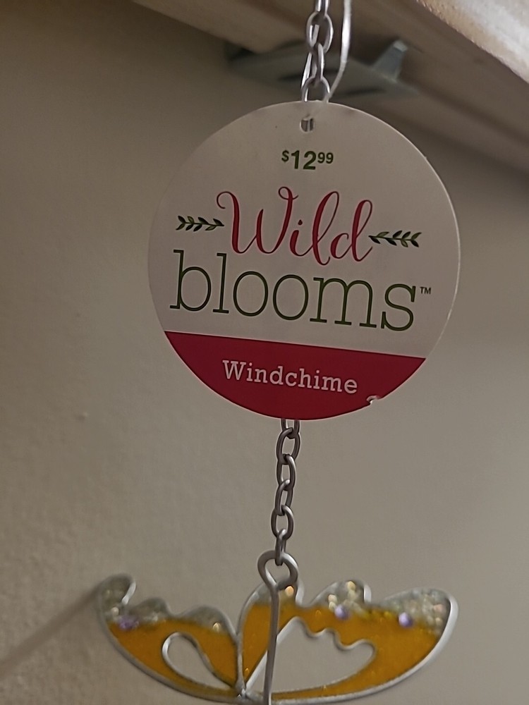 Wild Blooms Yellow Butterfly Windchime