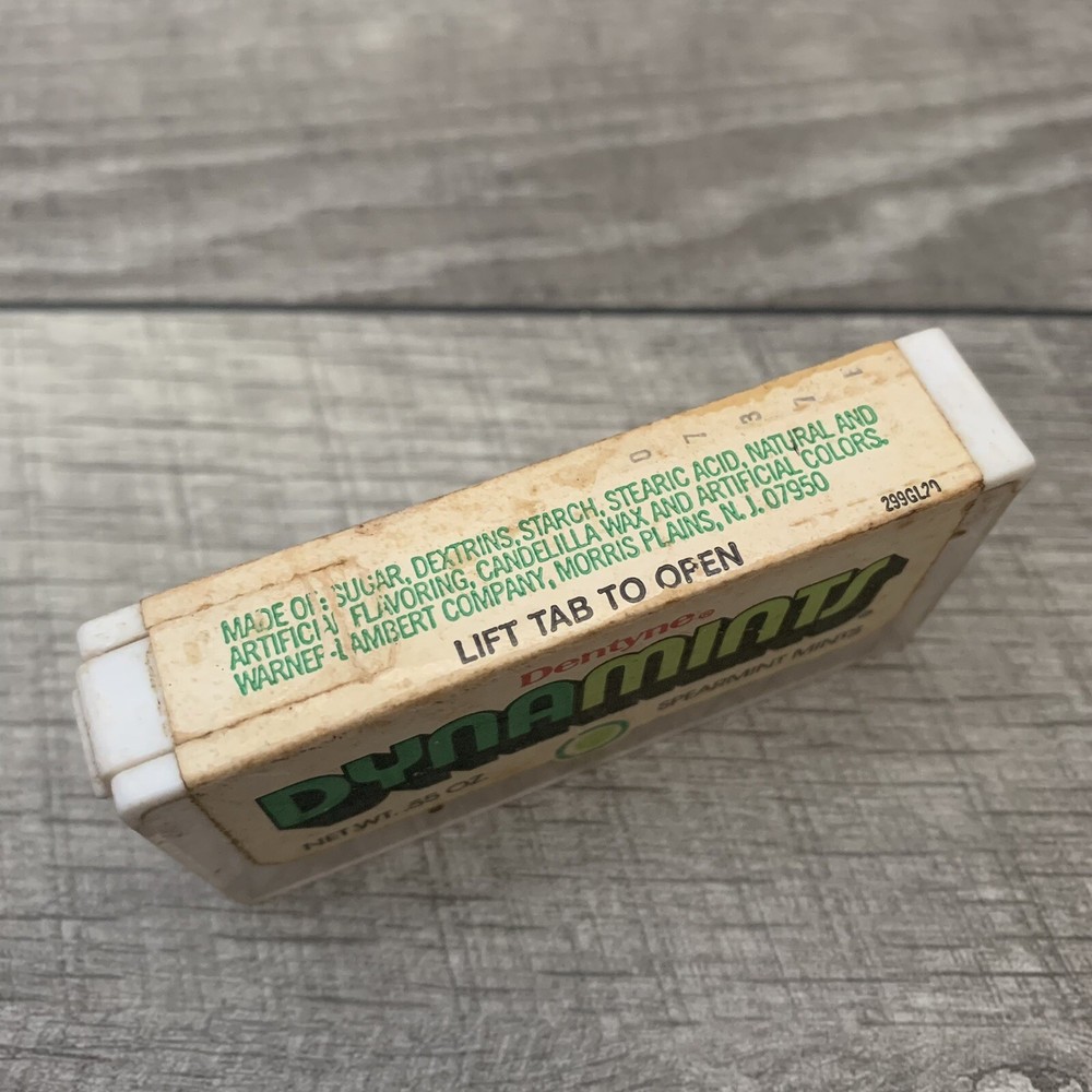 Vintage Dentyne DYNAMINTS Container Spearmint