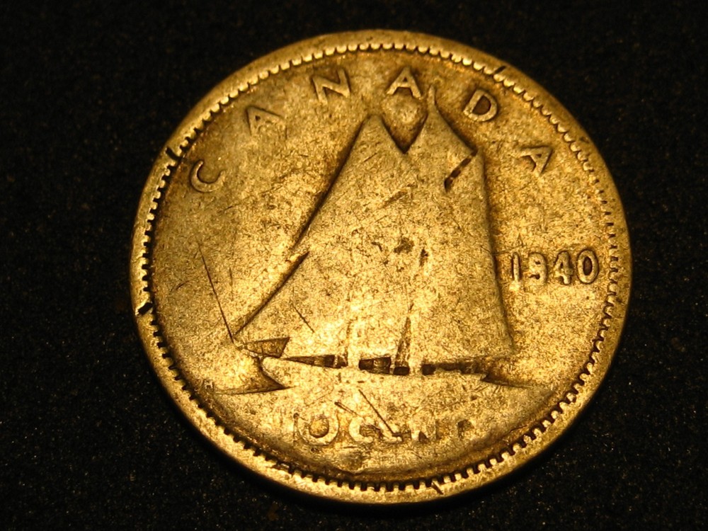 1940 Canadian Dime
