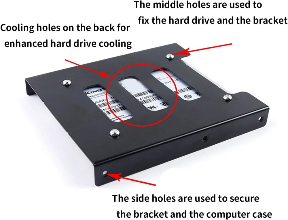 Transform Your Storage: 2.5'' to 3.5'' Hard Drive Mounting Brackets (2-Pack)