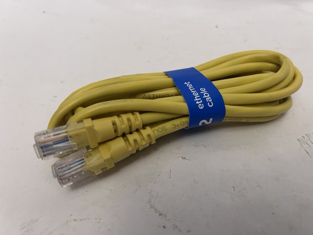 yellow ethernet cable not used/open