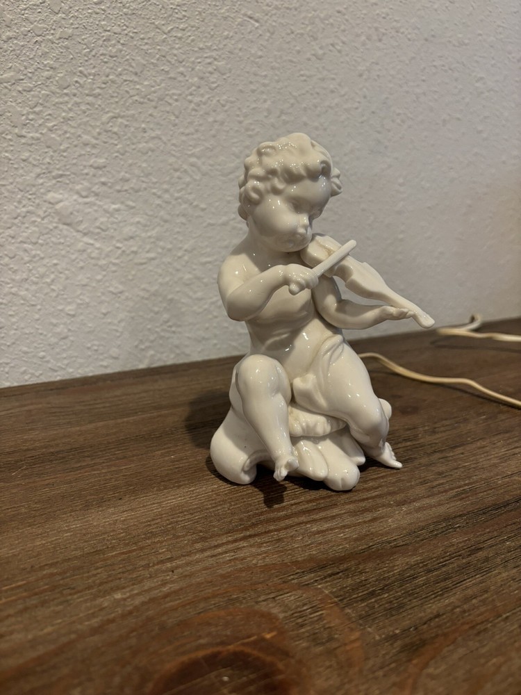 VINTAGE CHERUB NIGHT LIGHT TESTED WORKING NO CRACKS