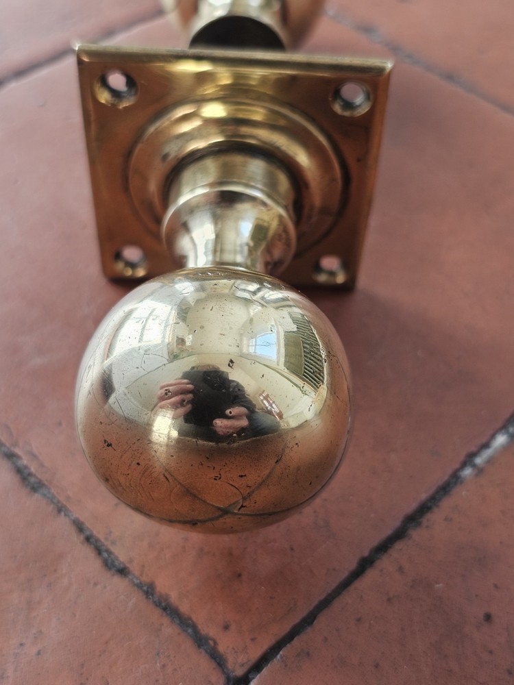 Antique original brass door knobs